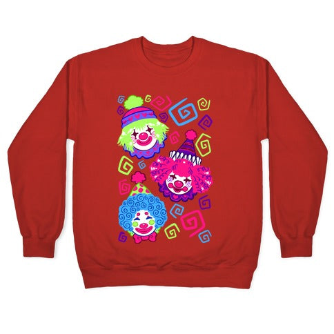Kawaii Clowns Crewneck Sweatshirt
